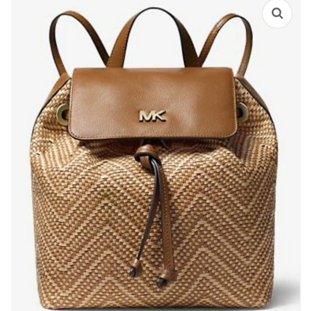 Michael Kors Junie Chevron Go Flap Backpack Bag